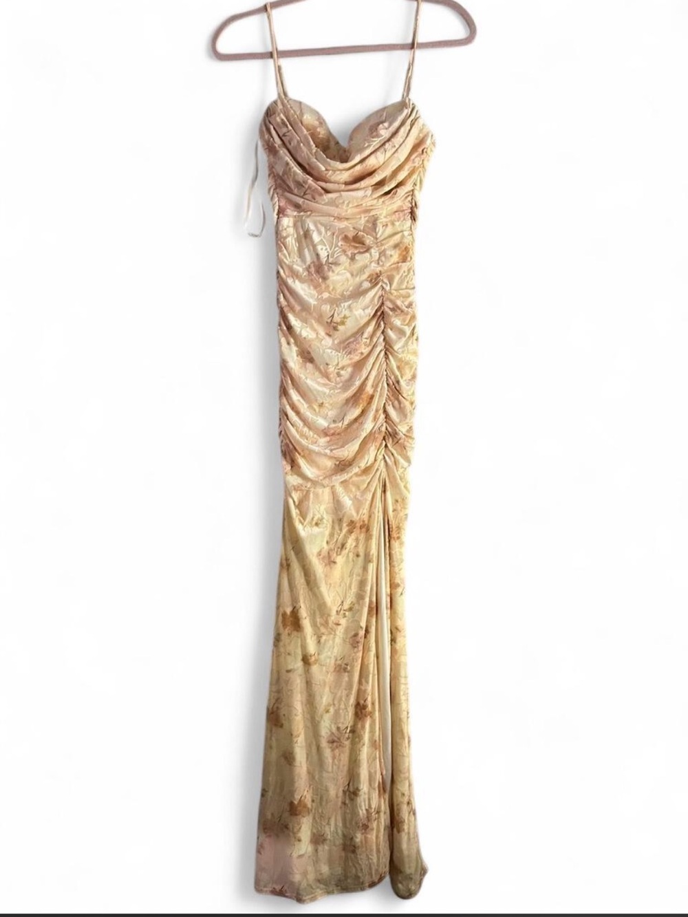 Windsor Jennifer Cowl Neck Bodycon Floral Velvet Formal dress